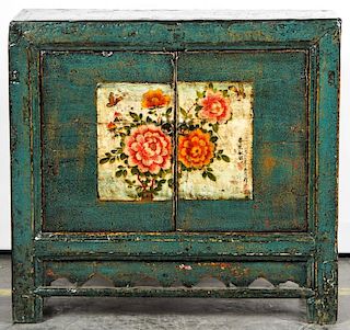 Chinese Painted Lacquered Cabinet