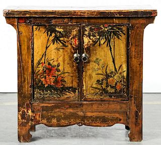 Chinese Lacquer and Paint Decorated Cabinet