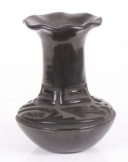A Gwen Tafoya Santa Clara Blackware Vase