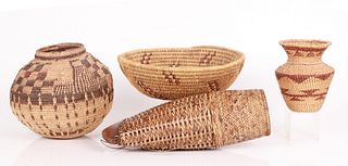 A Group of Four Ethnographic Baskets