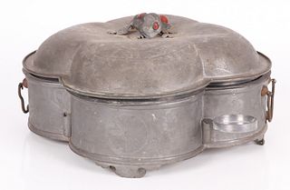 A Chinese Pewter Food Server