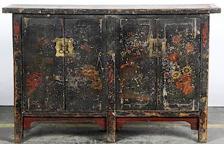 Distressed Finish Chinese Cabinet