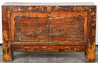 Antique Chinese Cabinet, Distressed Surface