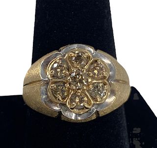 14kt Yellow Gold Kentucky Cluster Ring