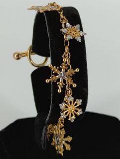 Gold Snowflakes Bracelet