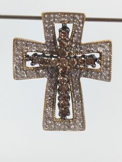 Gold Cross Pendant with Diamonds