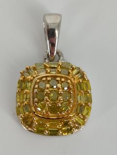 Simulated Yellow Diamond Pendant