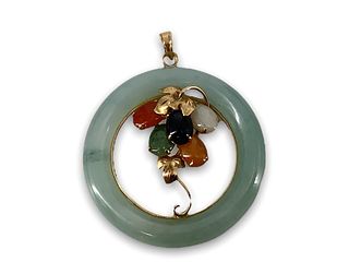 Jade Pendant with Gold Elements