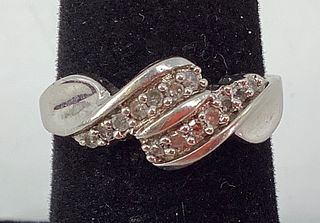 Sterling Silver Ring With Diamonds