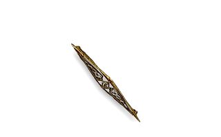 Antique Gold and Diamond Pin