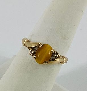 10kt Gold and Tiger's Eye Ring
