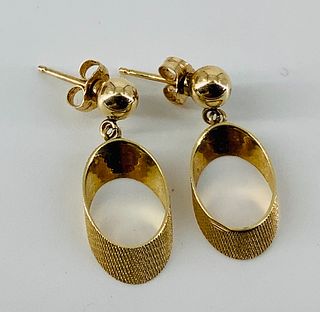 Vintage 14kt Yellow Gold Dangle Earrings