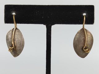 Sterling and 14kt Gold Dangle Earrings