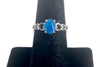 Miami Blue Welo Opal Solitaire Ring