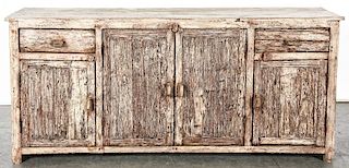 Rustic Wood Side Cabinet