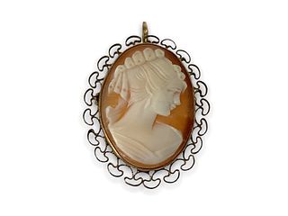 Antique Gold-Filled Cameo Pin/Pendant