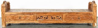 Old Indonesian Carved Teak Chest