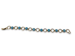 Gold-Filled Turquoise Line Bracelet