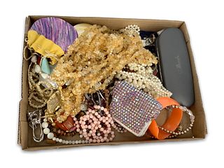Box Lot Of Jewelry & Accessories