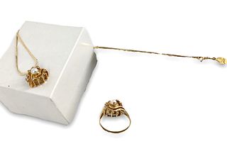 Gold, Pearl & Diamond Jewelry Set