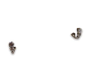Sterling and CZ Stone Earrings