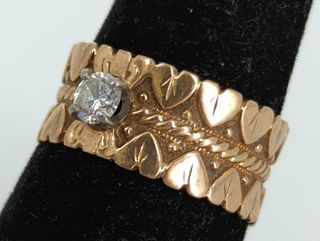 Vintage 10kt yellow Gold & Diamond Ring