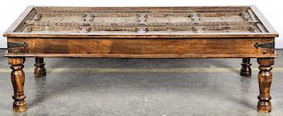 Indian Coffee Table w/19th c. Doors