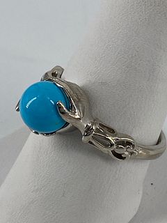 Sterling & Sleeping Beauty Turquoise Ring