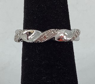 Sterling Silver & CZ Fashion Ring