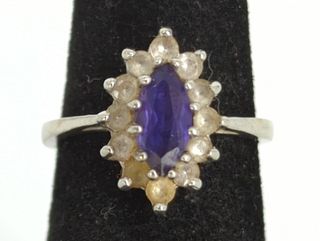White Gold and Alexandrite Ring