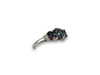 Sterling and Mystic Topaz Stone Ring