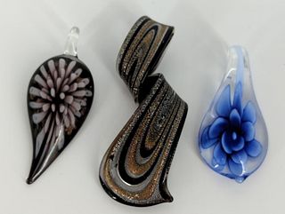 Three Murano Glass Pendants