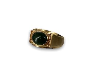14kt Gold and Jade Stone Ring
