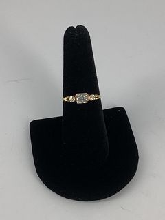14kt Yellow Gold and Diamond Engagement Ring
