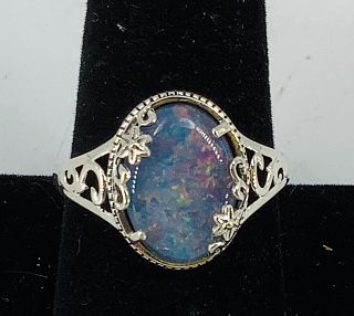 Sterling and Opal Ring