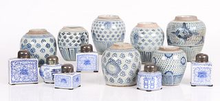 A Large Group Of Chinese Blue & White Porcelain