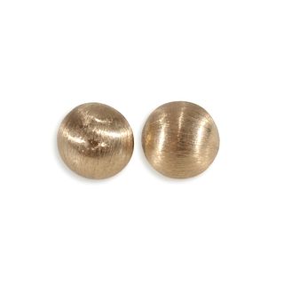 Pair of Gold Button Earrings