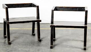 Pair Chinese Campaign Chairs