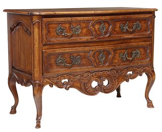 FRENCH LOUIS XV STYLE TWO-DRAWER COMMODE