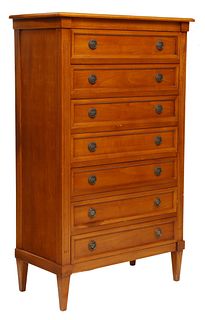 LOUIS XVI STYLE SEMAINIER TALL CHEST OF DRAWERS