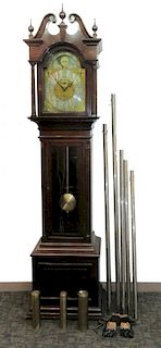 Mahogany Tube Chime Hall Clock