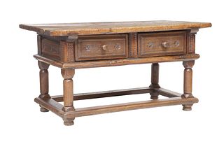 FRENCH PROVINCIAL FOLIATE CARVED COFFEE TABLE
