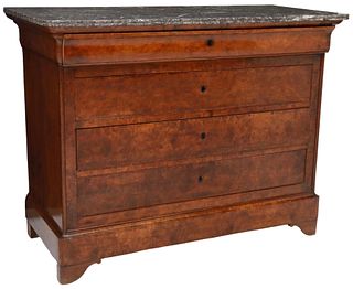 FRENCH LOUIS PHILIPPE PERIOD MARBLE-TOP COMMODE
