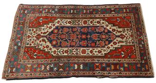 HAND-TIED PERSIAN MAZLAGHAN RUG, 6'4" X 4'4.25"