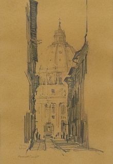 KENNETH CONANT (1894-1984) ARCHITECTURAL SKETCH