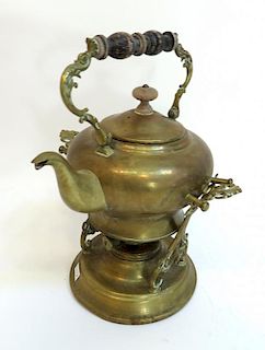 Brass Teapot And Warmer