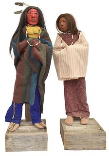 (2) NATIVE AMERICAN DOLL SCULPTURES, KIRBY RAMOS