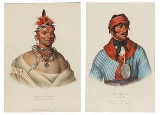 (2) CHIEF LITHOGRAPHS INDIAN TRIBES NORTH AMERICA