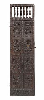 ARCHITECTURAL SPANISH CARVED DOOR, 17TH/ 18TH C.
