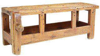 RUSTIC FRENCH CABINET MAKER'S WORKBENCH, 19TH C.